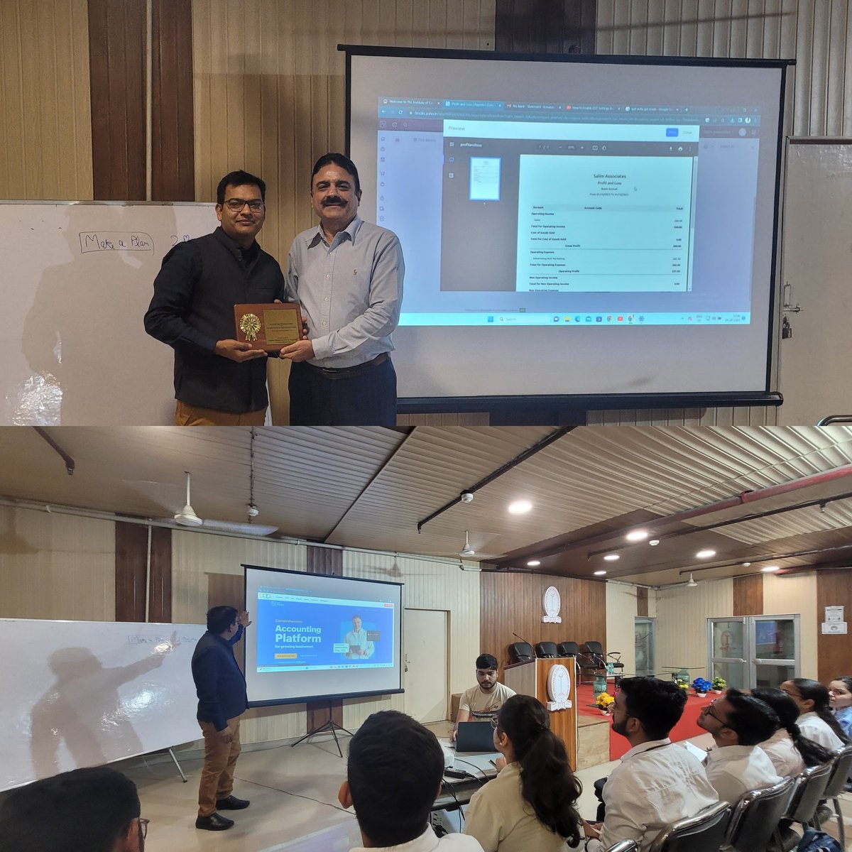 Today I took a session for CMA Final  Students in CMA Bhawan <a href="/ICMAICMA/">The Institute of Cost Accountants of India</a> , Lodhi Road,  Delhi (IOTP). Thank You  CMA M K Anand Sir, Central Council Member, ICMAI for your guidance and presence.  
 #ZohoBook #DigitalAccounting <a href="/ZohoSocial/">Zoho Social</a> <a href="/Zoho/">Zoho</a> <a href="/Zoho_ANZ/">Zoho Australia & New Zealand</a> <a href="/ZohoMENA/">Zoho Middle East & North Africa</a> <a href="/ZohoCRM/">Zoho CRM</a>