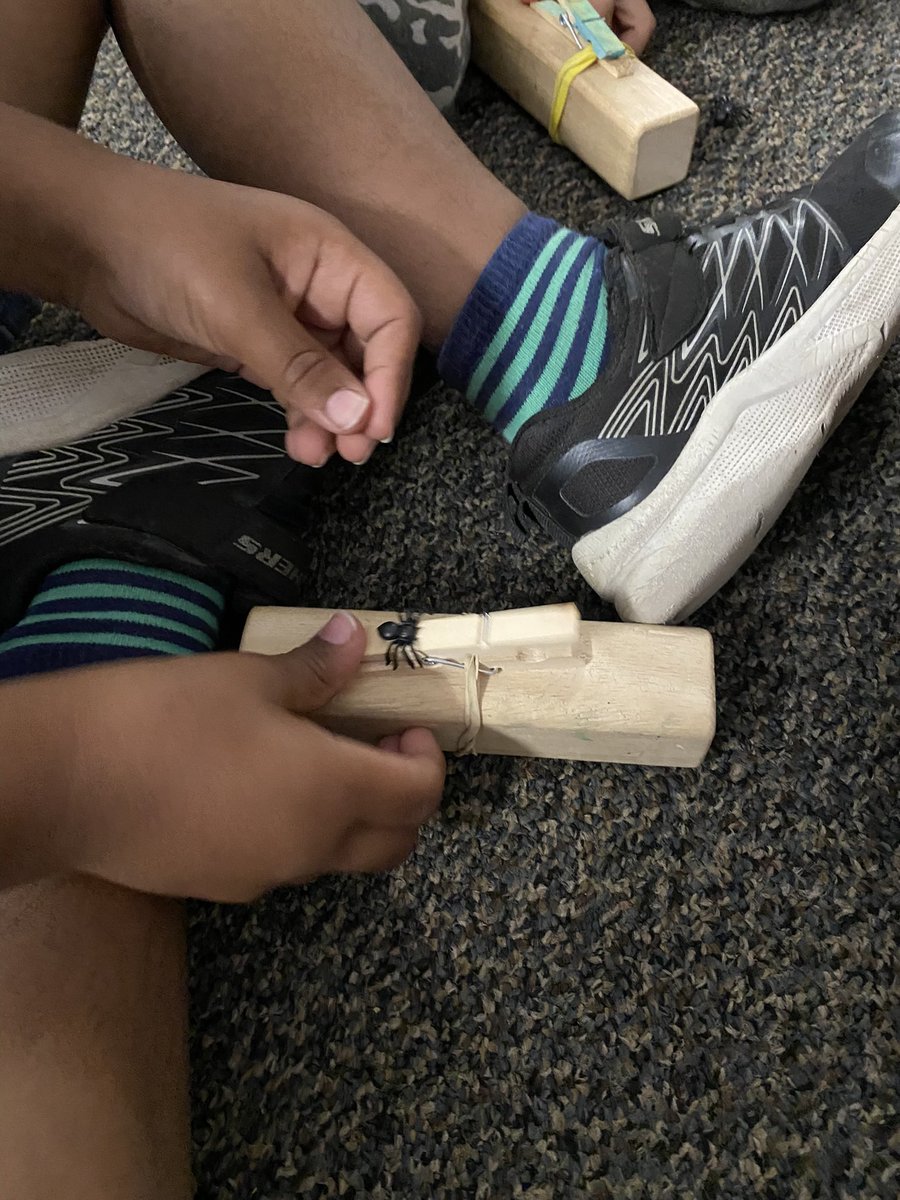 Use a mini wooden clothespin catapult to fire a spider into the web. Great fine motor work!

#onted #cdned #teachertwitter #education #teaching #learning #earlyed #kindergarten #WednesdayFeeling