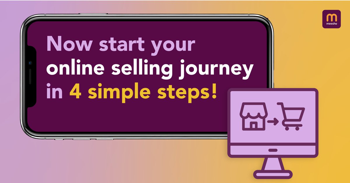 Meesho_Official's tweet photo. Meesho is for everyone! Become a seller in fewer steps: Register, Localize and Thrive!

अब अपने व्यवसाय को बिठाना हुआ और भी आसान!

इन 4 सरल कदमों को फॉलो करके आप भी बन सकते हैं अपने व्यवसाय के मालिक! आज से अपनी दुकान चलाने का सपना पूरा करें!🚀💰 #Entrepreneurship #MSMEs https://t.co/oKDrGGAr7E