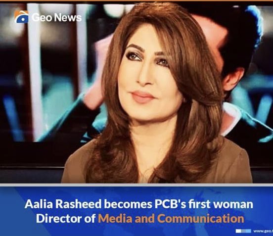 Heartiest congratulations to my favourite @aaliaaaliya for becoming director media & comms @TheRealPCB, the first female to assume this role. Indeed a groundbreaking achievement. More power to you Aalia and see you soon in 🇬🇧.
