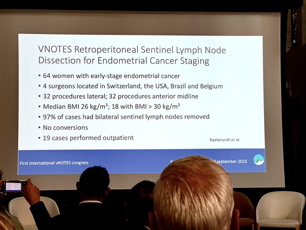 Dr Alexander Burnett’s presentation. Who would have thought that it would be possible to perform a vaginal infadenectomy, but it is happening. 👊👍