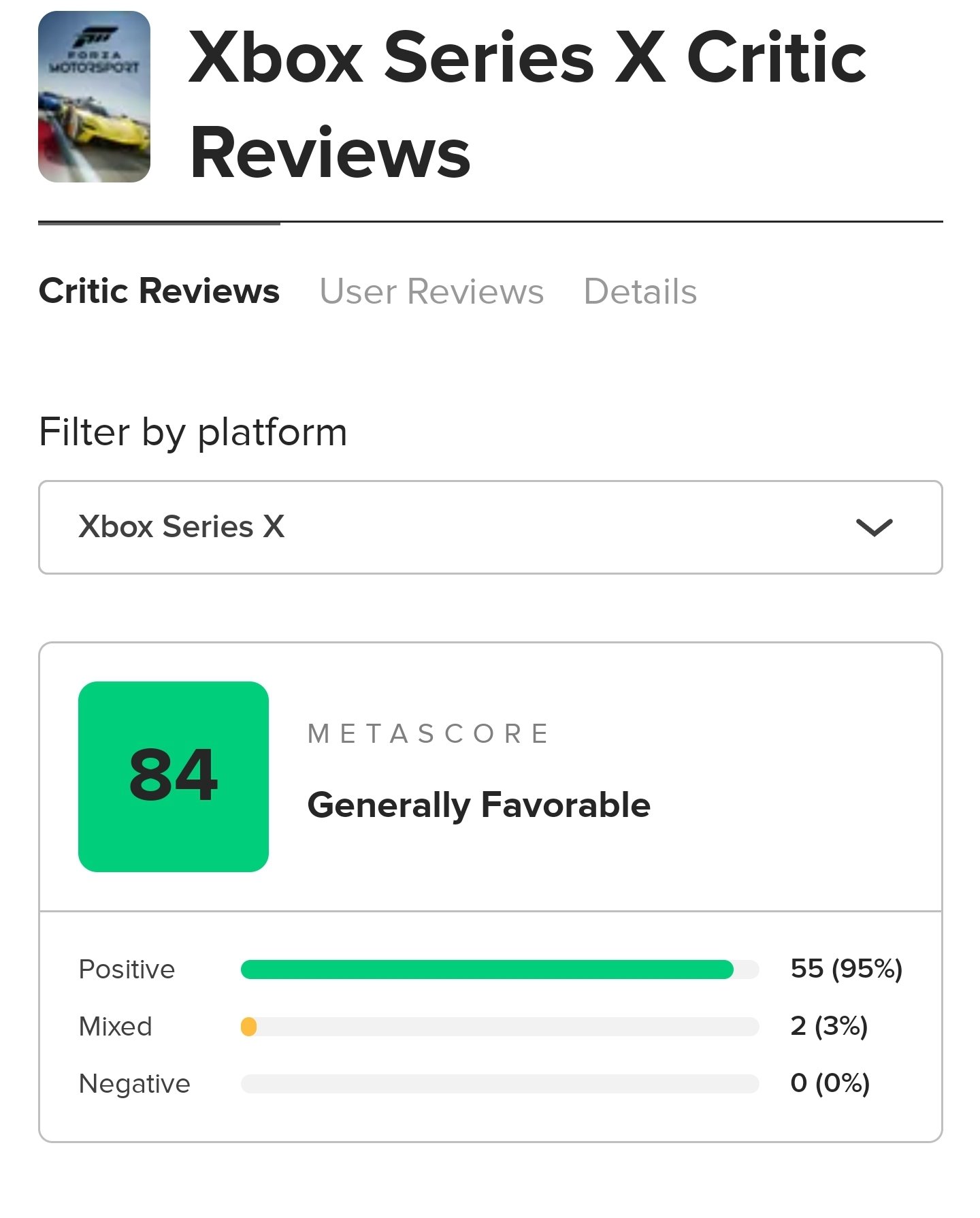 Forza Motorsport 7 - Metacritic