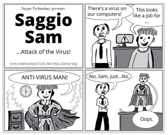 Nateplanalp's tweet photo. You don't need to be a superhero to stop computer viruses! Getting a virus on your device can happen to anyone. Use a secure network or a VPN to combat harmful malware! Be careful out there on the internet. #ComputerSafety #Saggio Created by: Caleb Roberson https://t.co/KOFROYd99r