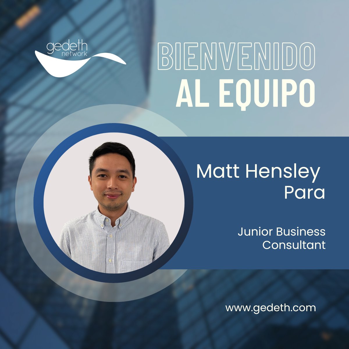 ¡Bienvenido al equipo Matt Hensley Paras! Con una sólida experiencia en ventas y banca respaldada por una Maestría en Comercio Internacional y Negocios de ESIC Business &amp; Marketing School, Matt aportará un profundo conocimiento y pasión por los negocios a nuestro equipo.