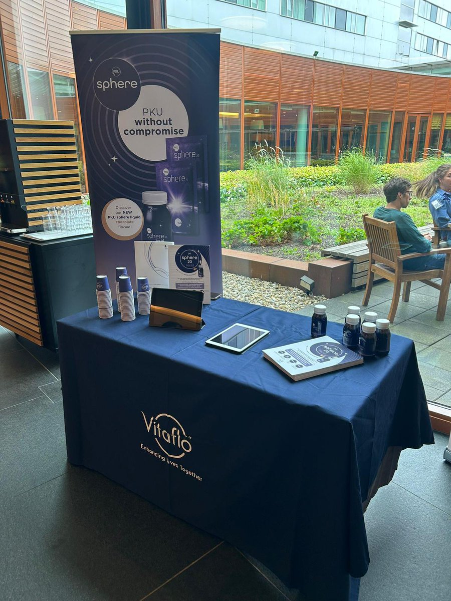 VitafloRDs's tweet photo. All set up and ready to start sharing expert insights into the management of #mPKU 🙌 
#mPKUVitafo #VIA #Vitaflo3rdInternationalmpkuevent https://t.co/DjKGgQtRLQ
