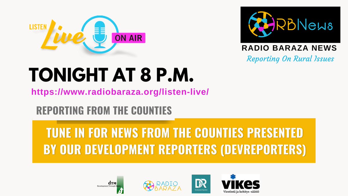 DTMAfrica's tweet photo. Our Development Through Media (DTM) #DevReporters have done it again ... ๐
Tune in live tonight at 8 P.M for what they have prepared for you from their counties. https://t.co/K2RhJUklsu #reportingonruralissues
@BALOZIKIPWANI @TeryaneT @sefu_sabila @JackOHITO @EmanuelTarus1 https://t.co/xHdu0babYE