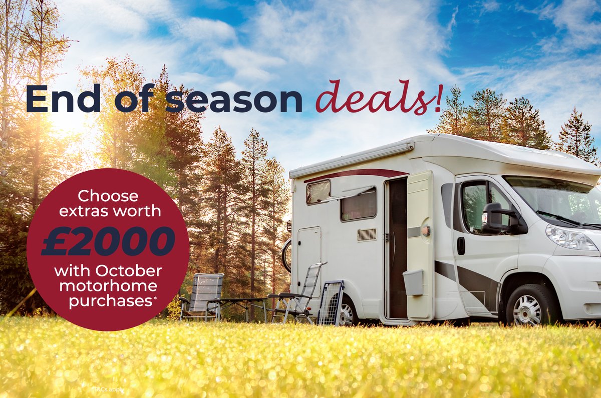 justgouk's tweet photo. Ever dreamed of owning your own motorhome? Now is the perfect time to buy with our sister company, RV Super Centre's end of season deals! 🚐

Choose extras worth up to £2000 with every motorhome purchased throughout October!
(T&amp;C’s apply)

Find out more: https://t.co/2JmtDLH8wi https://t.co/NMSu44BniR