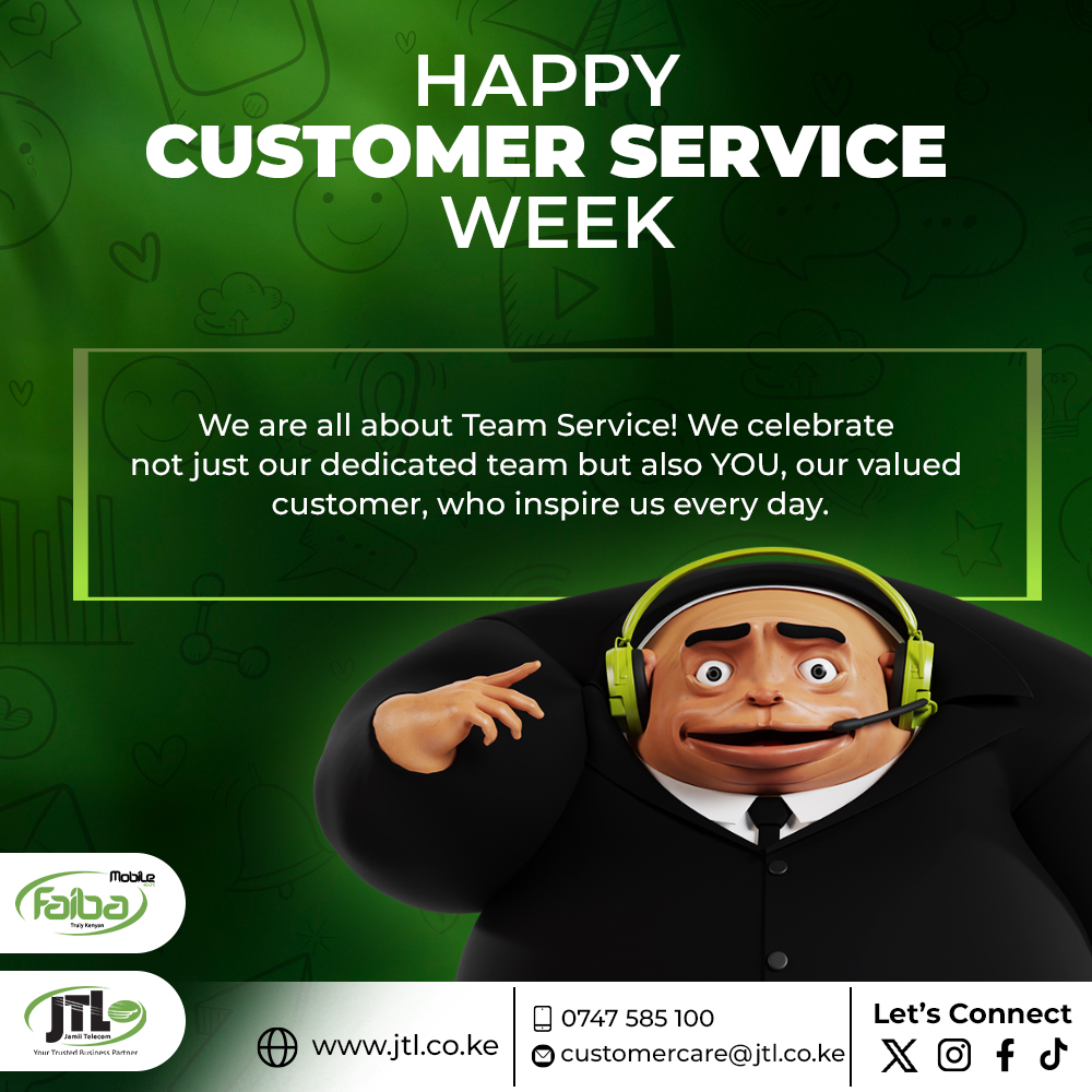 Happy Customer Service Week!

#GetFaiba
#FaibaJTL
#FaibaMobile
#CSWeek2023