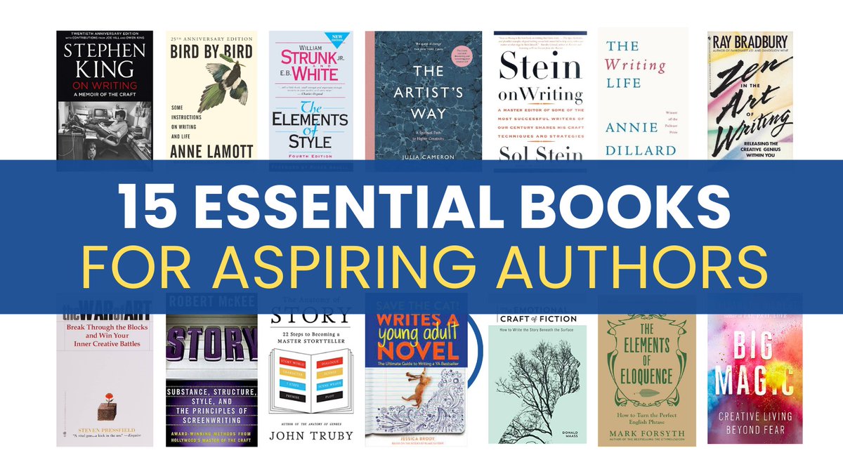 write_itright's tweet photo. @ash_progressw Here are 15 #books for #writers aspiring to enrich their craftt.
https://t.co/bdKCHrWLUP
#writingcommunity #howtowrite
#StephenKing #AnneLamott #WilliamStrunk
#EBWhite #JuliaCameron #SolStein #AnnieDillard #RayBradbury #StevenPressfield #RobertMcKee #JohnTruby
#ElizabethGilbert https://t.co/VHOfuW3WFd