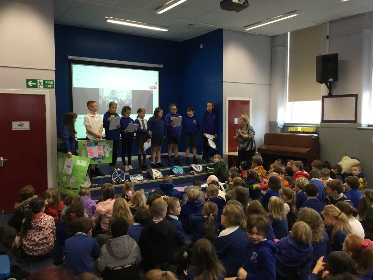 Primary 6 sharing their learning at assembly today.  They have loved their Formula 1 topic 🏎️