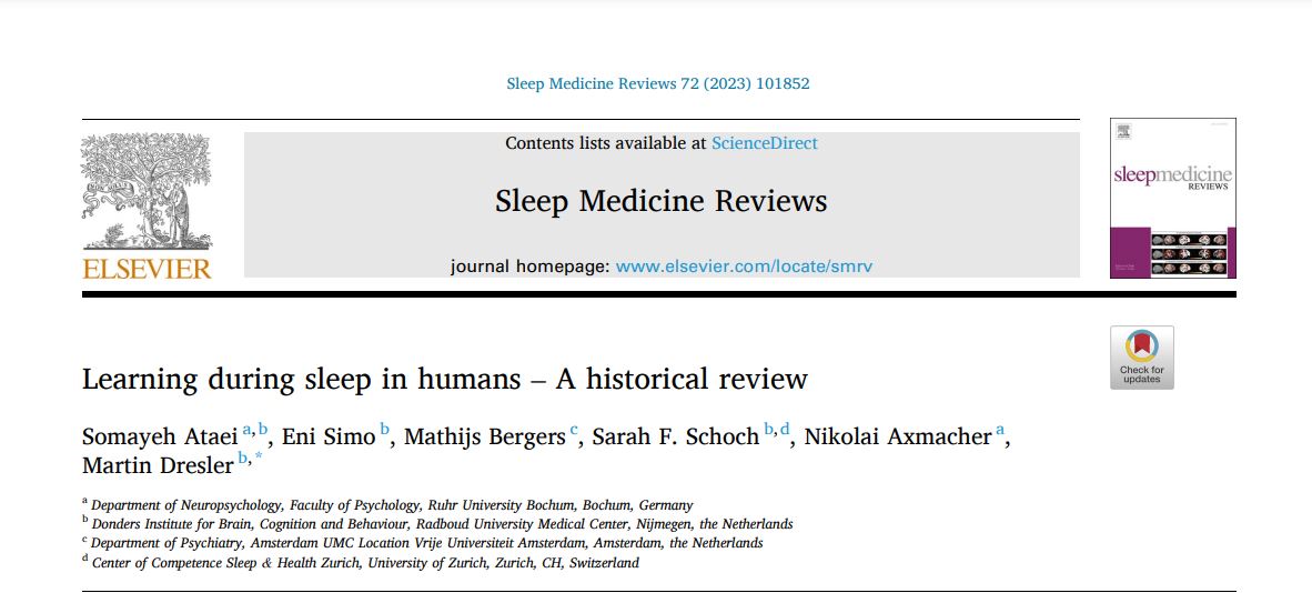 💤📘 Curious if we can learn languages and skills while we sleep? Our latest article in Sleep Medicine Reviews explores the intriguing past and present of this topic.
check it out at: ow.ly/jiOI50PPIuM

#SleepLearning #LanguageAcquisition #Sleep #Learning