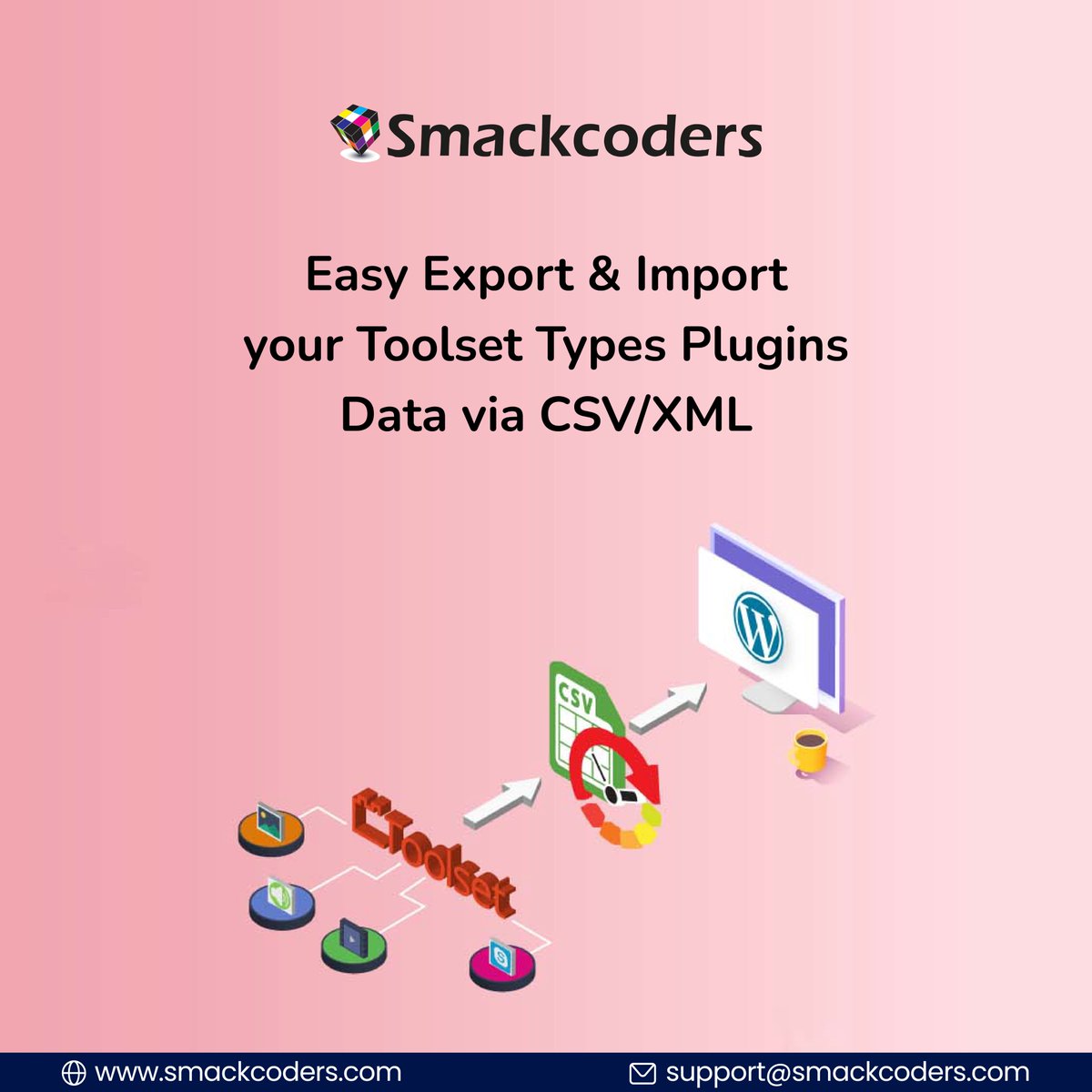 smackcoders's tweet image. Need to import data on your Toolset-powered #WordPress site? The #UltimateCSVImporter plugin is the best solution! It makes it easy to import data into Custom Fields, Custom Post Types, and Custom Taxonomies. 

Learn more: smackcoders.com/documentation/…

#wordpressplugins #Toolset