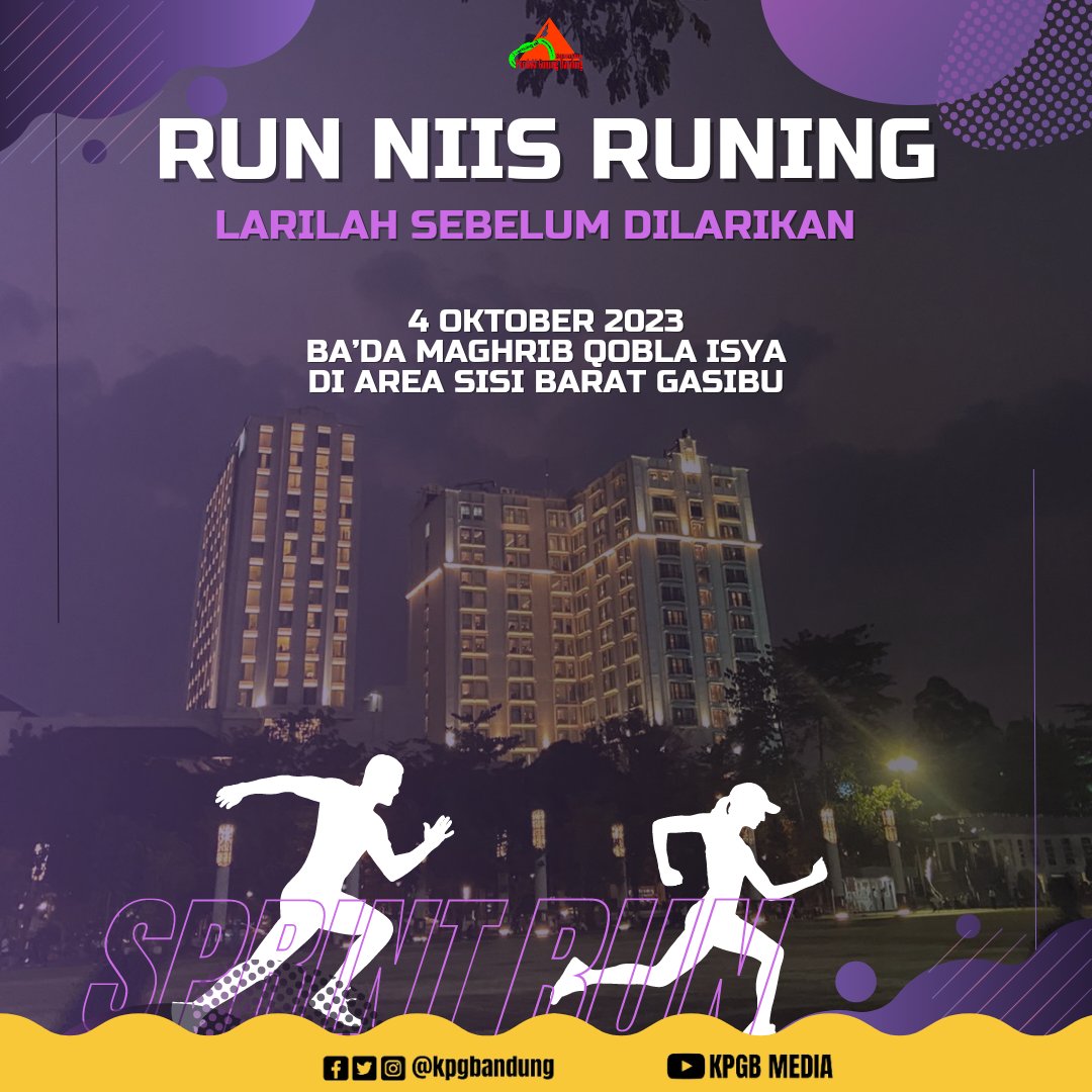 Hayu nanti habis magrib kita merapat ke gasibu sambil jalan santai, lari santai buat pemanasan ke Curug Sabuk.

Hayu ah, gasss ngeng!!! Eh eh tapi singgah dulu sebentar ke medsos kami  linktr.ee/kpgbandung

#KPGB
#kpgbandung
#BersamaBerbagiBersinergi
#KeepSolid
#Salam2Loyang