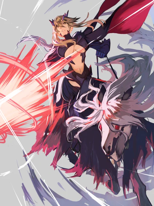 skebにて槍王オルタ納品させて頂きました!リクエストありがとうございます〜 #Skeb #FGO