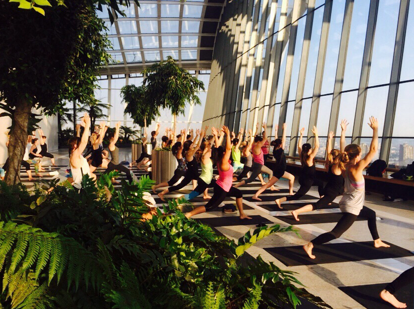 Morning Yoga at Sky Garden London