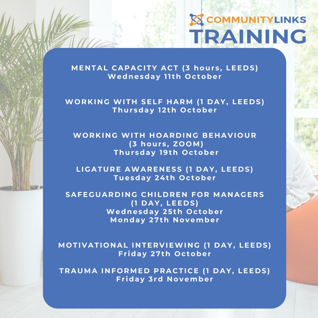 Attention mental health professionals:  With a range of courses and dates available, you're sure to find something perfect for you. Book your place now for an experience to learn, grow, and inspire.  #education #growth #inspire #trainingcourses ow.ly/3YeF50PSQJ5