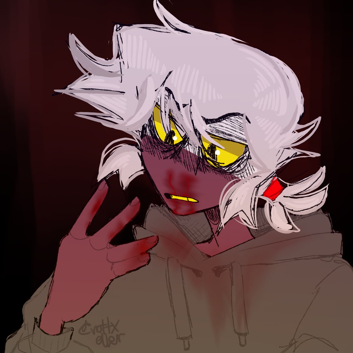 Rottxeiler's tweet photo. thats right 🫡 I should have posted this yesterday xD #countryhumans #goretober #goretober2023 https://t.co/Q9OalAdCtD