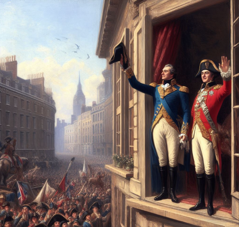DiariesEmpire's tweet photo. Nelson and Wellington after meeting in Castlereagh's office.
Slight error in the picture. https://t.co/apVl1nEdJO