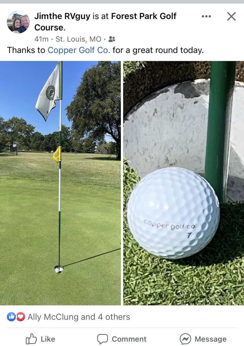 CopperGolfCo's tweet photo. ⛳️⛳️ Thanks Jim! ⛳️⛳️ #coppergolfco #averagegolfer #golfshouldbefun https://t.co/wmcaRz40Zf