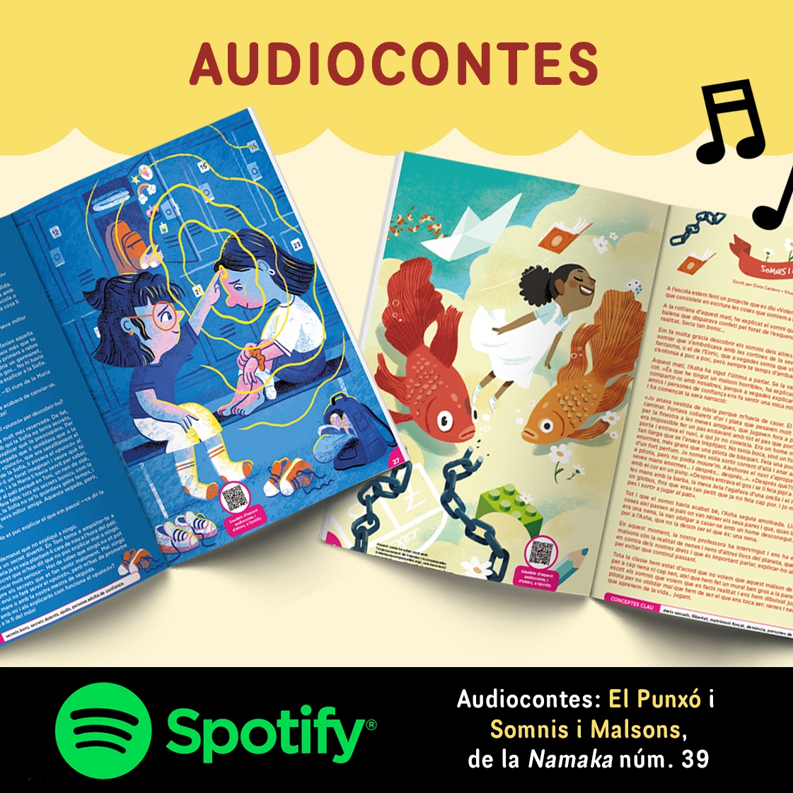 Avui us portem dos nous audiocontes, històries que hem publicat a la Namaka núm. 39 i que podreu gaudir-les a casa, al cotxe o a la dutxa.⁠
⁠
📖 El punxó de l'Anna Quintero.⁠
📖 Somnis i malsons de la Dora Cantero (@dorakantero).⁠
⁠ ⁠
⁠