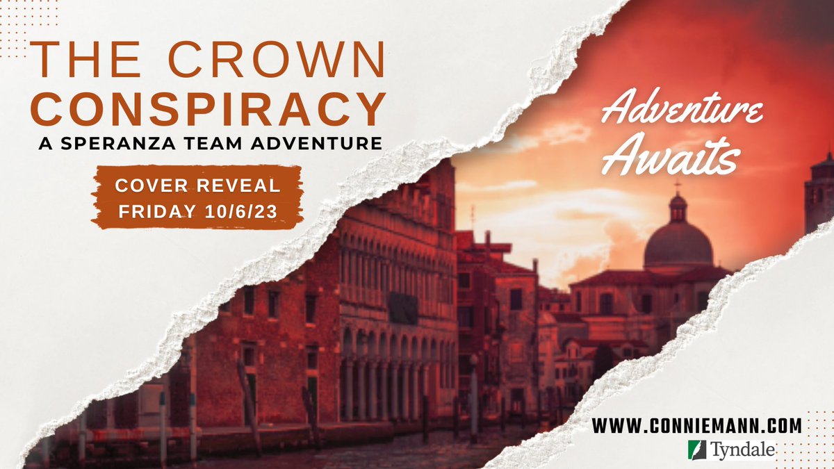 I can't WAIT to show you the cover of THE CROWN CONSPIRACY on Friday! I'm so excited &amp; think you'll love it! <a href="/Crazy4Fiction/">Tyndale Fiction</a> <a href="/HerringAli/">Ali Herring -open to queries in limited categories</a> #bookcover #newbook #COMINGSOON