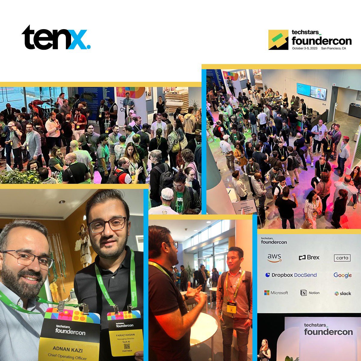 analytics10x's tweet image. We&apos;re excited to share that two of our team members are attending Techstars Founder Con in SanFranciso. 

connect with them and explore how TenX can assist your business in fostering innovation, leverage the power of AI, and help you grow!

#techstars #foundercon #think10x