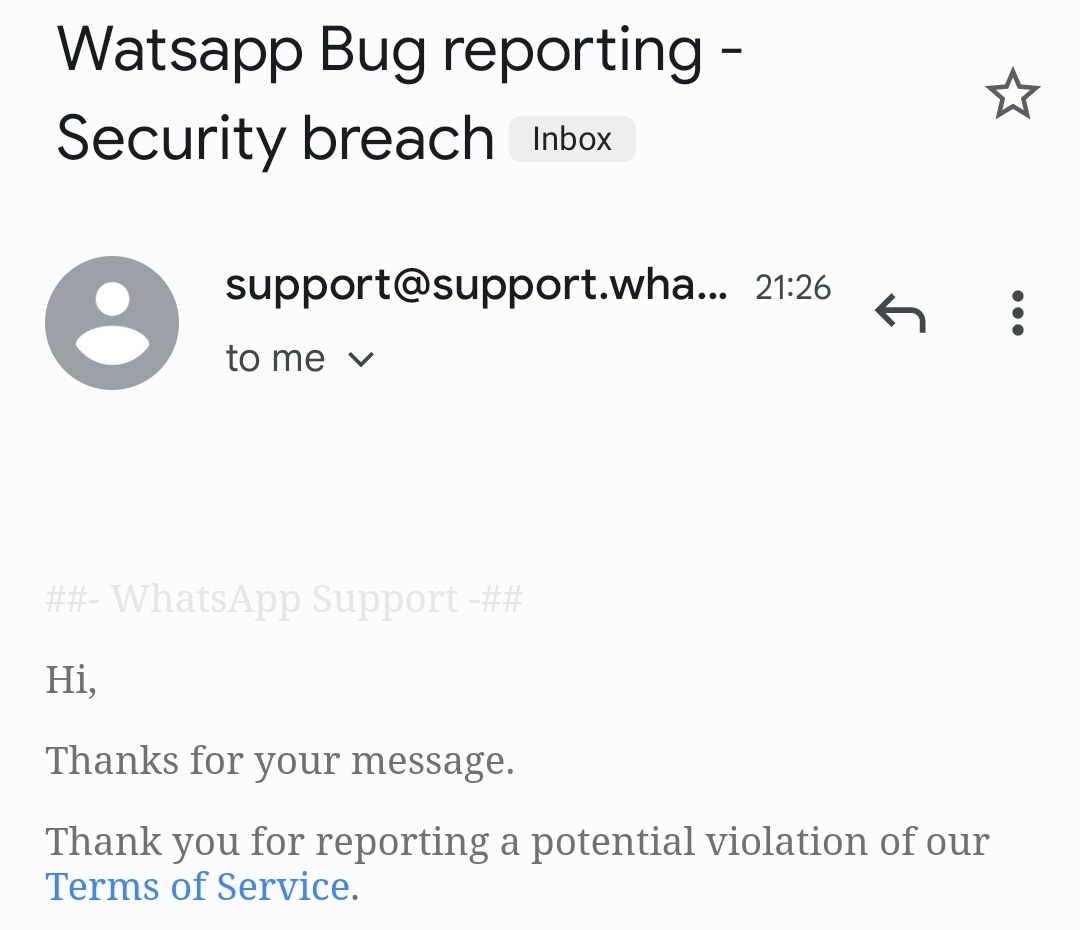 Rupeshnht's tweet photo. Hi @Meta @MarkZukerberg @MarkZukarburg @MetaforBusiness I have reported a bug in watsapp which brings security concern to any user.  Request you to please take an action for the resolution. Pls check and revert.@MetaOpenSource https://t.co/oqnYj0tzuV