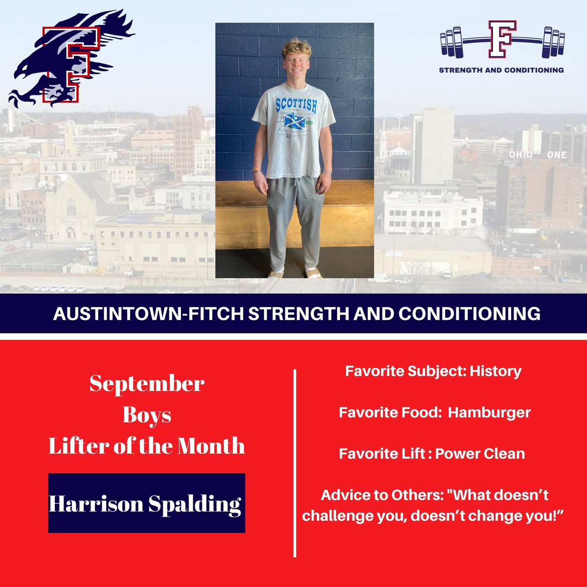 🚨September LOTM🚨

For the girl LOTM, it goes to Kendra Hudak! She has seen a 3in increase in her vertical jump throughout the season

For the boy LOTM, it goes to Harrison Spalding. Through the past month has had great increase in strength numbers and jumps

#RaiseTheStandard