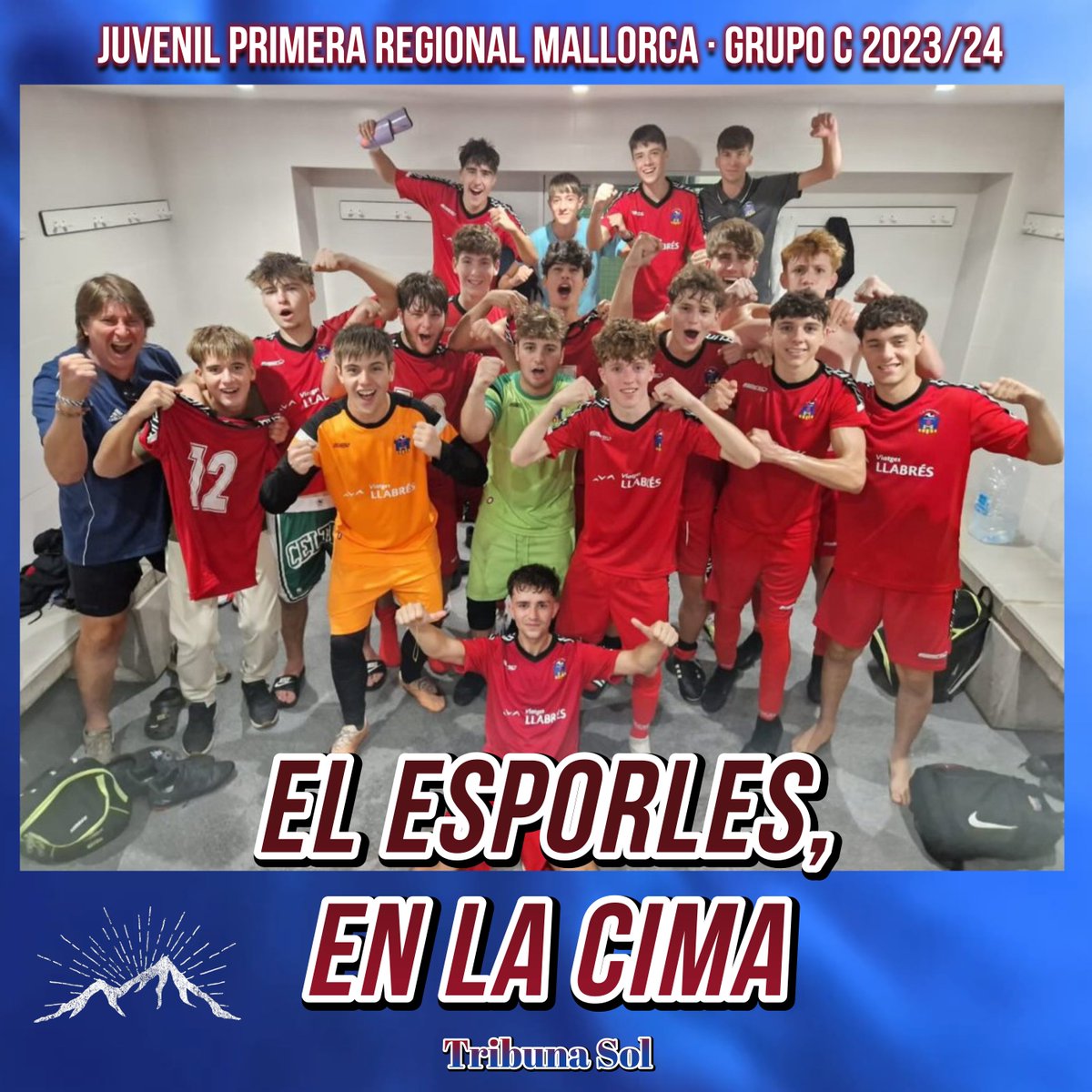 ❤️ 𝟵 𝗣𝗨𝗡𝗧𝗔𝗭𝗢𝗦 𝗗𝗘 𝟵 ❤️

⛰️ El Juvenil Primera Regional del <a href="/CE_Esporles/">C. E. Esporles</a> es el único del Grupo C que ha ganado los tres primeros partidos de Liga

🥇 Es líder en solitario de su Liga

#TribunaSol
