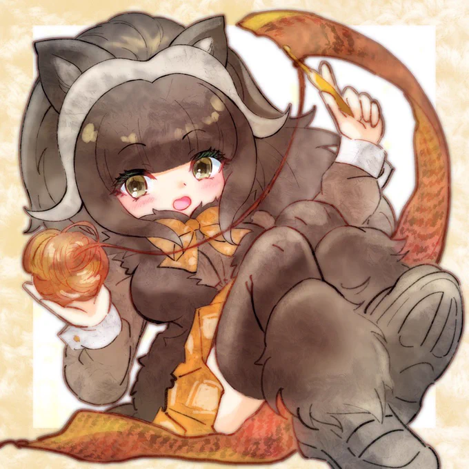 けものオエカキ #けものフレンズ #ジャコウウシ