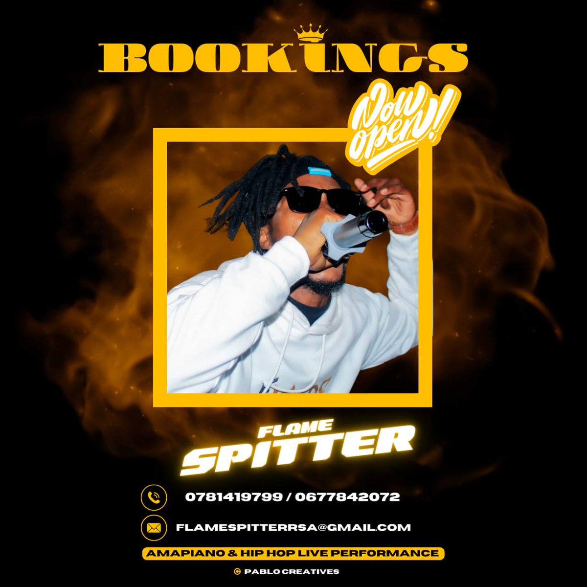 FlameSpitterOff's tweet image. Bookings Now Open 📬 Amapiano &amp;amp; Hip Hop Live Performance 🎭 Don't Forget To Vote For Me‼️ Let Me Fire Your Crowd 🔥🔥🔥
➡️33 SATMA18 To 49495⬅️
#FlameSpitter👑