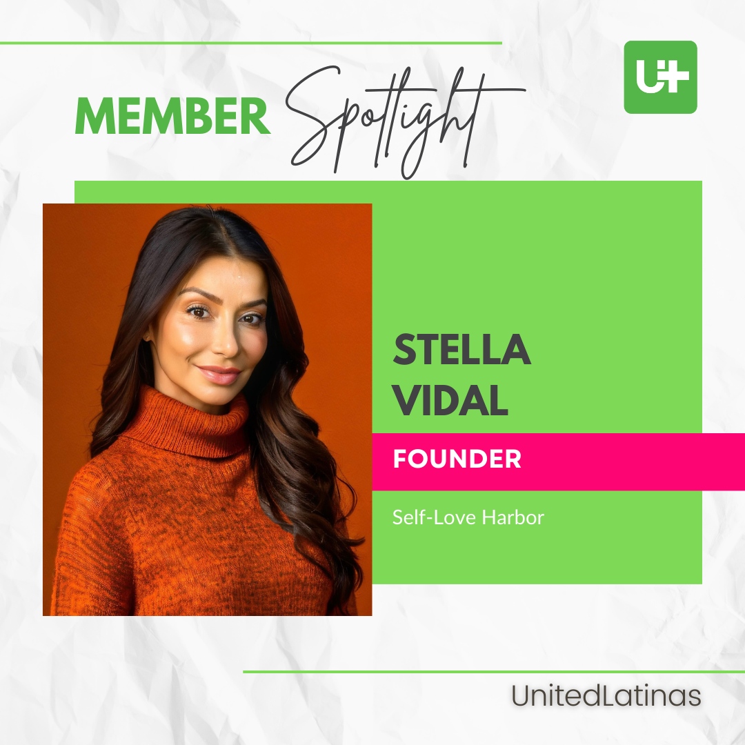 Meet Stella Vidal! A licensed psychotherapist, holistic wellness coach, and founder of Self Love Harbor. She has strived to create a safe haven where individuals can explore their identity and celebrate the beauty of their journey.

Become a member today: unitedlatinas.com