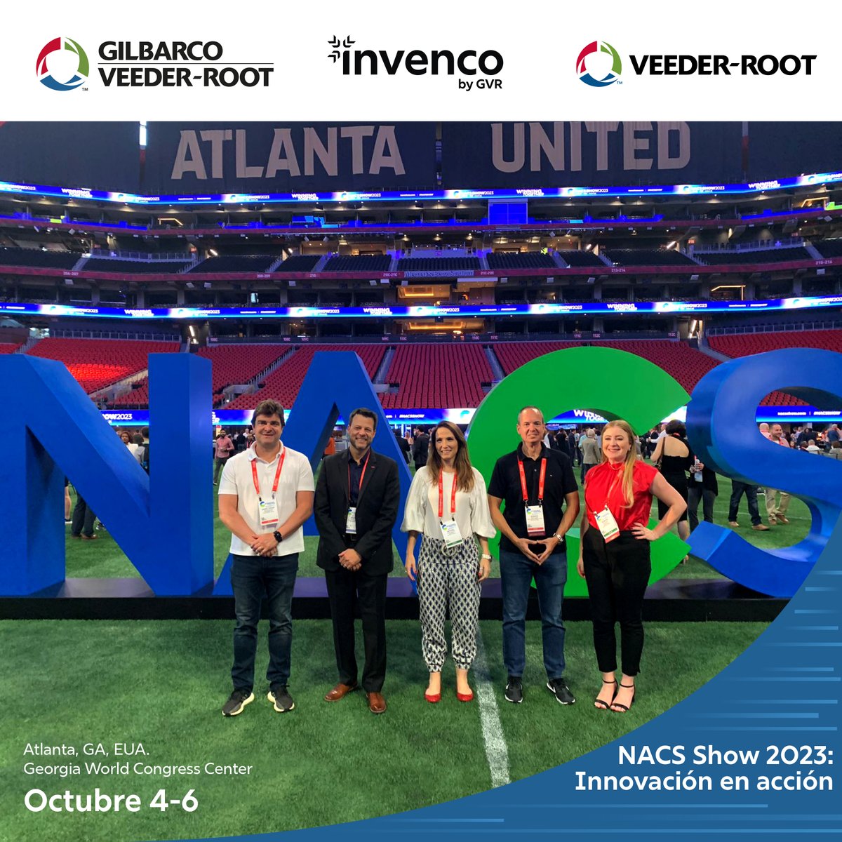 Innovación en Acción: nuestro equipo presente en #NACSShow2023 Juntos hacemos la vanguardia y movemos al mundo. #NACSShow #TeamGVR #Gilbarco