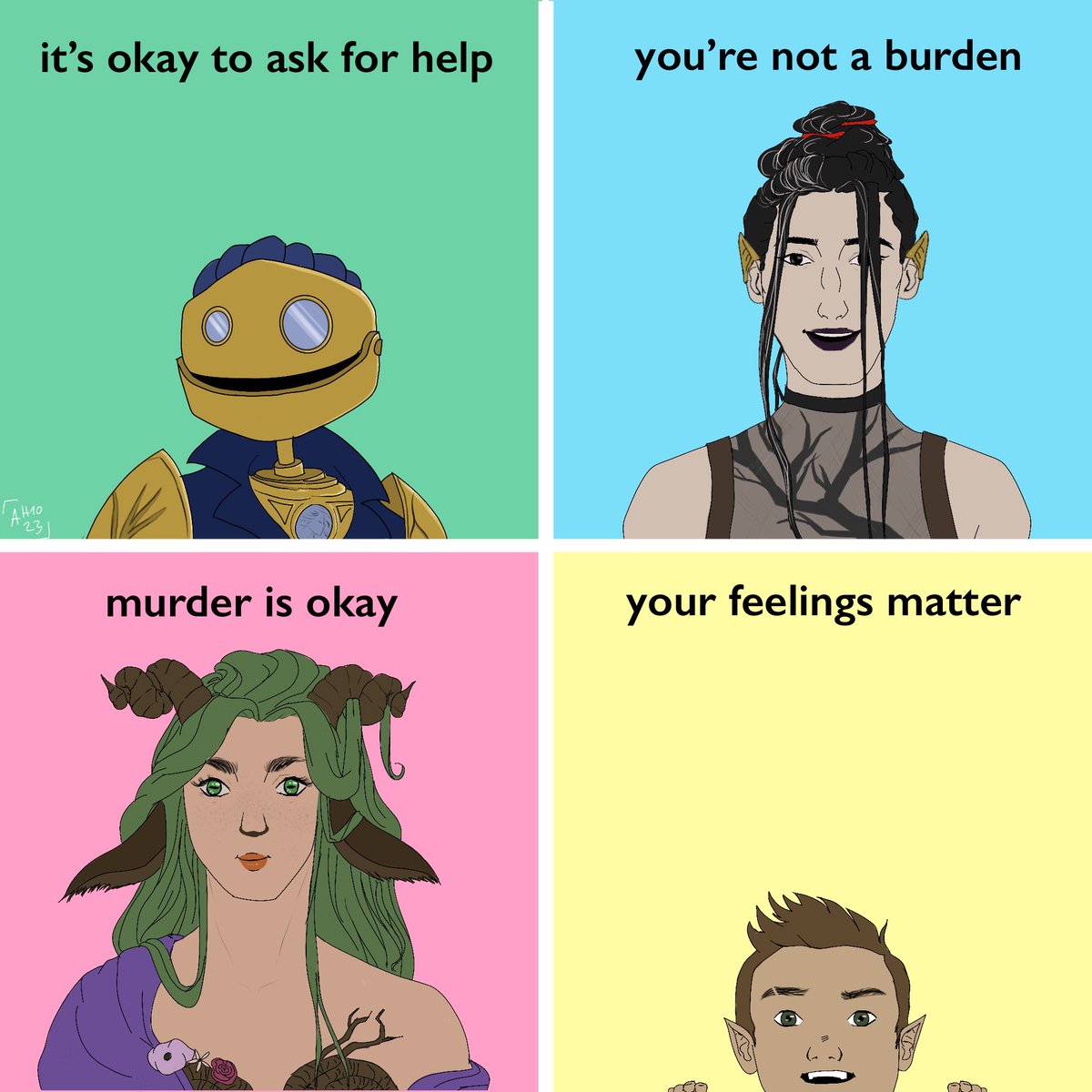 slcwdqnce's tweet photo. Bells Hells Pro Tips:

#Criticalrole #CriticalRoleArt #BellsHells https://t.co/L1QhQVGnh1