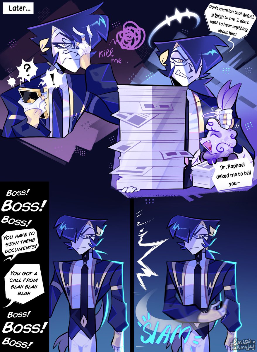 limajey25's tweet photo. A quiet night🌃

Leo belongs to @SilentZound (Thanks again for the permission😊)

Azrael belongs to @esbellesantos 

#HazbinHotelOc https://t.co/CE7VZPClHw