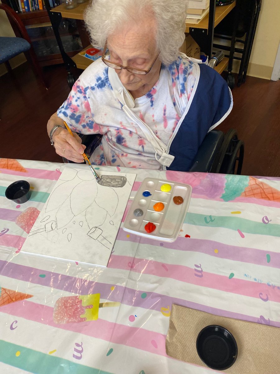 AspenPlaceHC's tweet photo. A crackling fire and roasting marshmallows painting is giving us all the fall time feels! 🔥 🍂 https://t.co/7hzW5z46JG