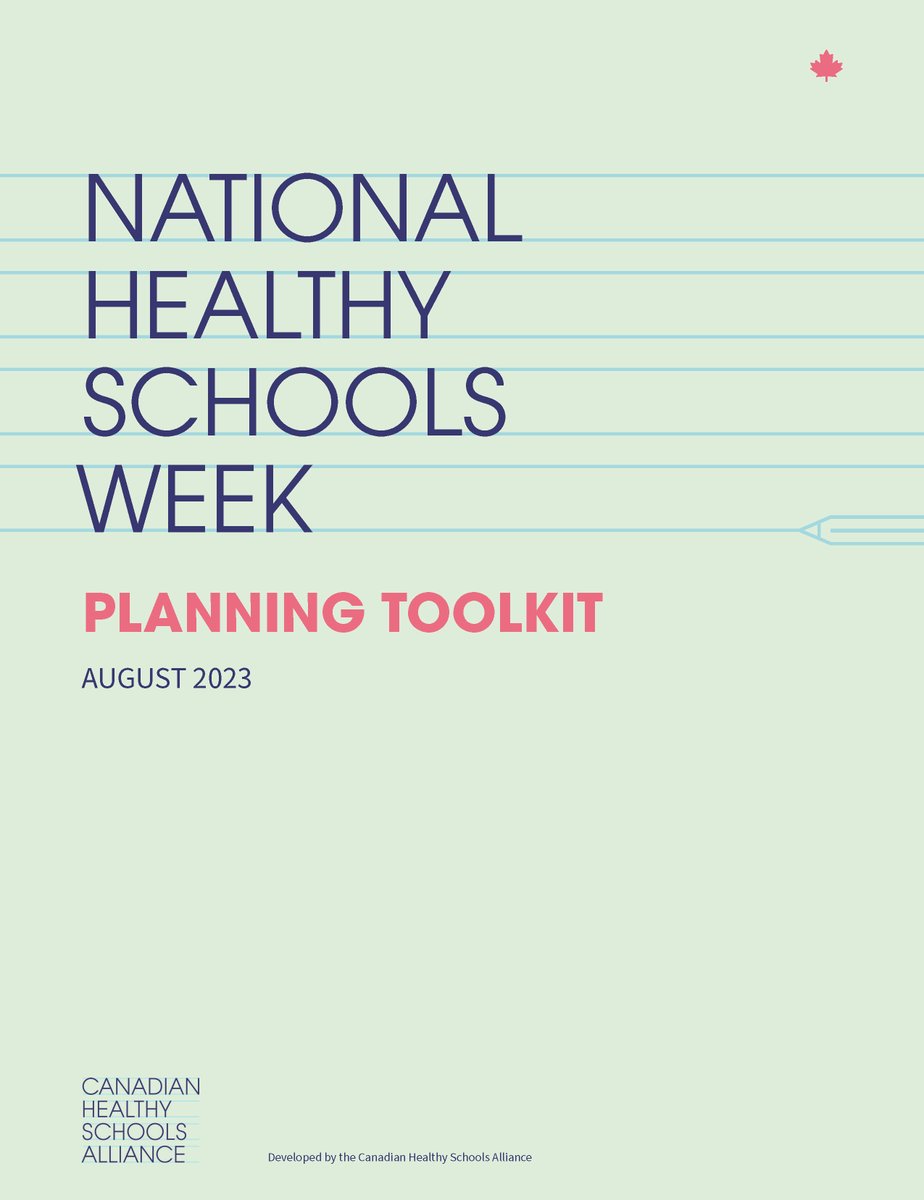 National Healthy Schools Week is an opportunity to kick off the school year with Healthy School conversations and activities that extend throughout the school year.

Download the toolkit here | healthyschoolsalliance.ca/nhsw

#HealthySchoolsWeek #NHSW2023