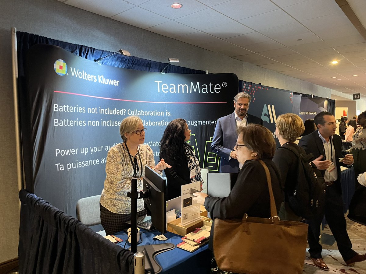 IIA_Canada's tweet photo. During the next #IIAC23 concurrent session break, make sure to visit and network with one of the many exhibitors, both  online and in-person, including @PwC_Canada, @CanRevAgency, @TeamMateAudit, and @KPMG_Canada. https://t.co/XzRgMvGSkK