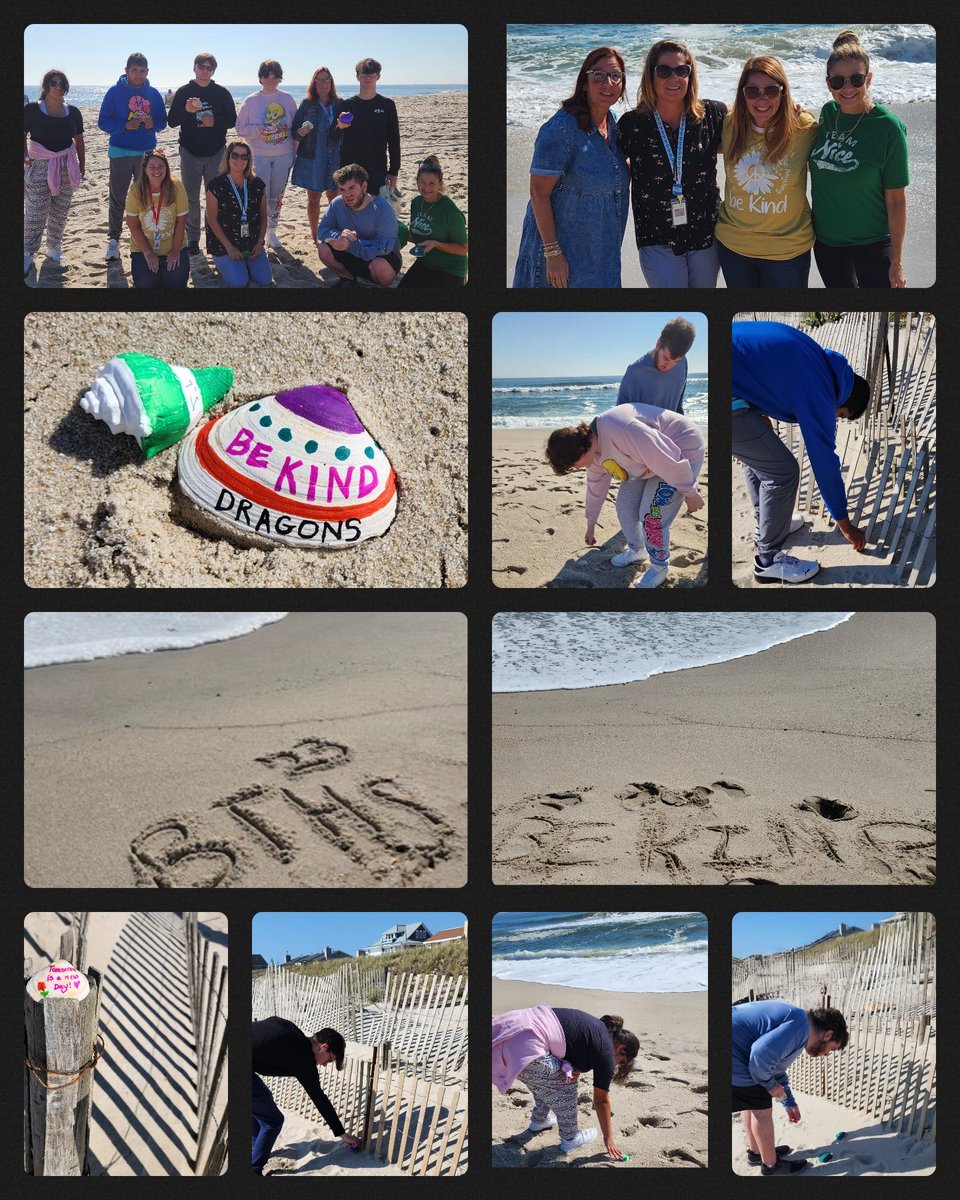 Thank you to Mrs. Novick’s class for taking a trip to Brick Beach to display the kindness shells!