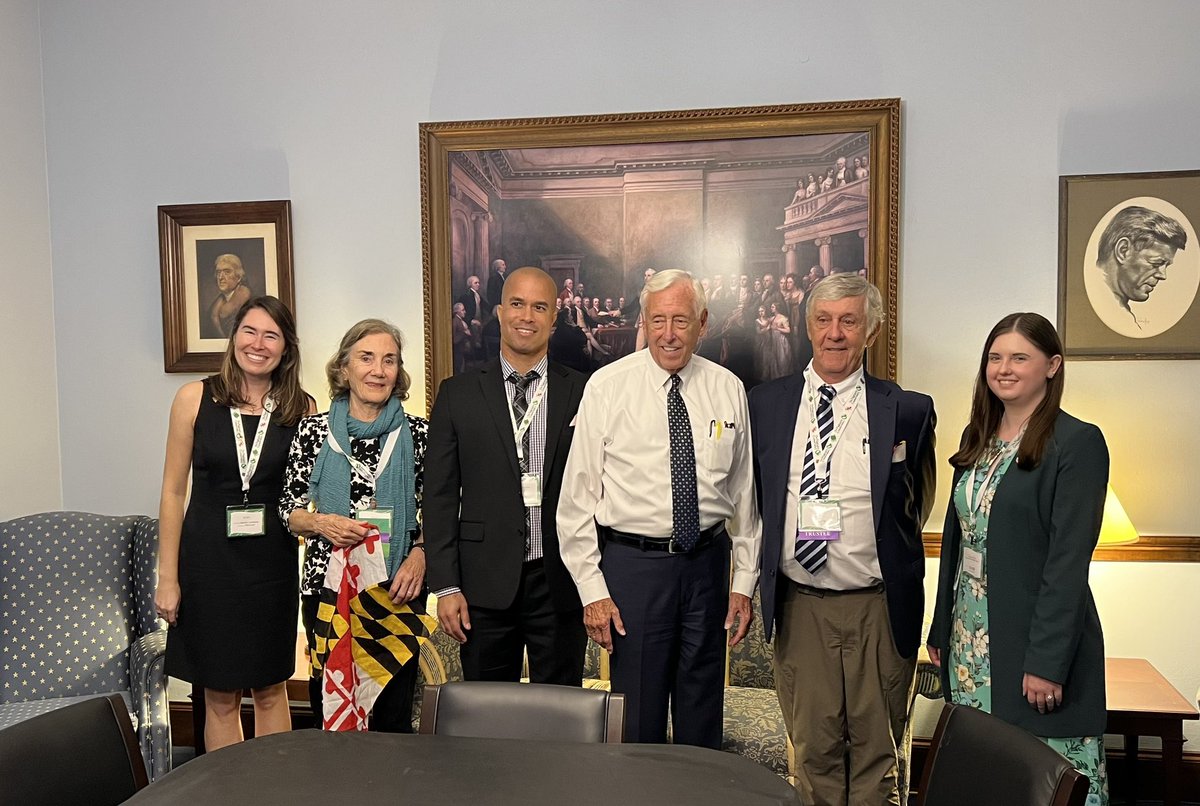 Excited to have met with <a href="/RepStenyHoyer/">Steny Hoyer</a> today to advocate for Maryland’s lands and waters and urge Congress to invest in #conservation policy. #FarmBill #RecoverWildlife 
#VoicesForNature