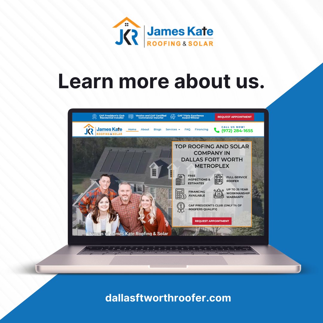 RoofPaintWindow's tweet photo. Join our community of satisfied clients who've experienced roofing excellence with James Kate Roofing! 🌟 Your dream home is just a project away. 

Learn more about us on our website: https://t.co/Yp5drwCBQ4 https://t.co/ASLkjMeQt7