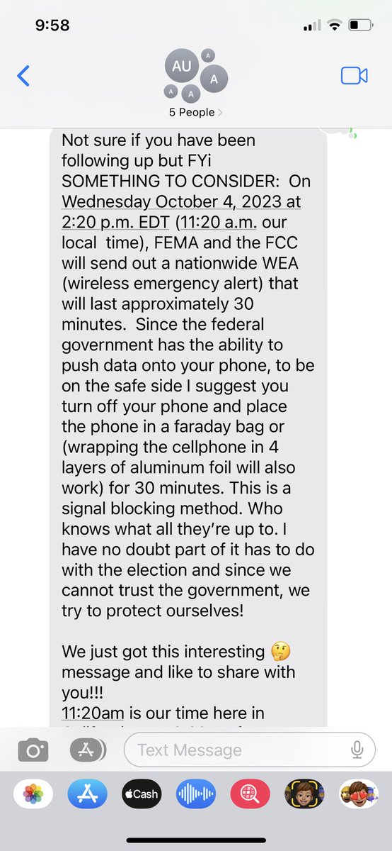 Emergency broadcast message incoming.