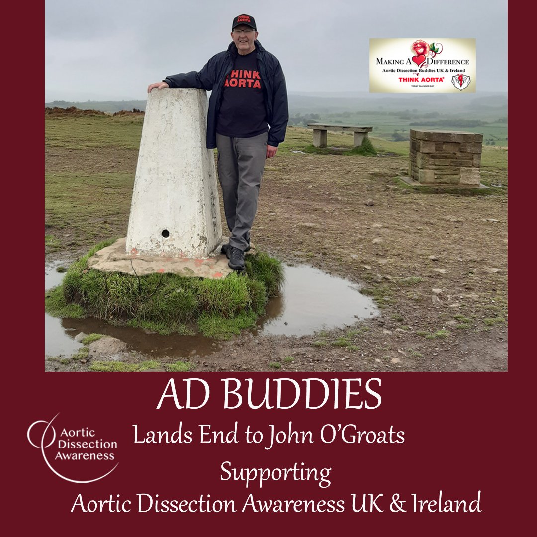 Mark Lewis, @aortabuddiesuki member. As a group of 57 #AorticDissection survivors and family members take on their Lands' End to John o'Groats Adventure. justgiving.com/campaign/adbud…… @AorticDissectUK #ABLEJOG #AorticDissection #aortaed #LEJOG