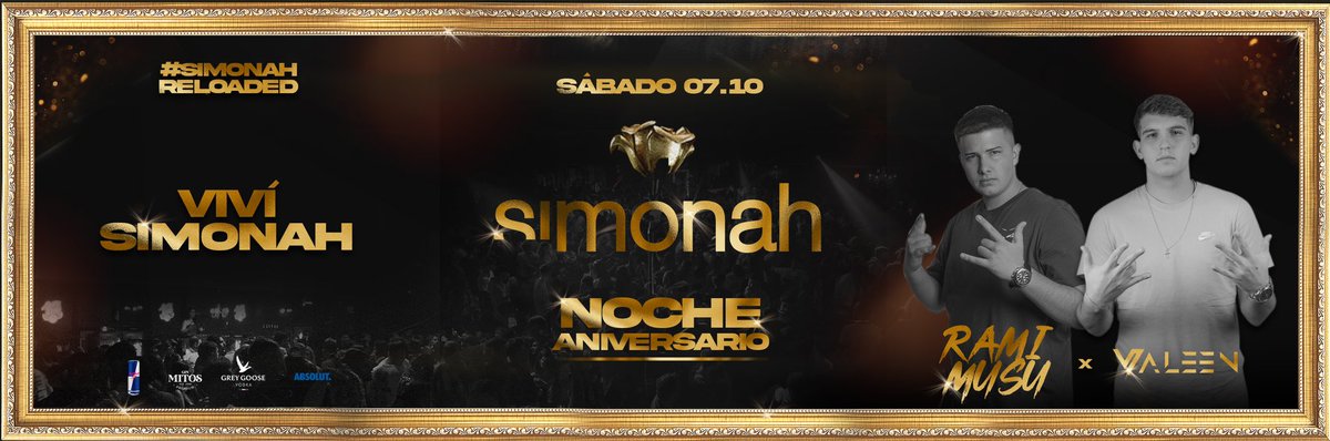 SIMONAHDISCO's tweet photo. ✨✨✨SIMONAH DISCO ✨✨✨
        ⭐️NOCHE ANIVERSARIO ⭐️
                  •••••••••••••••••••••••••
🎧 @ramimusudj B2B @valeen_lavadj https://t.co/hN9Jav3RQ1