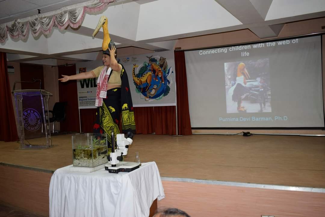 StorkSister's tweet photo. I had the privilege to be a part of Wildlife Week Celebration by Regional Science Center, Khanapara and meet my young friends.
I delivered a presentation on "Connecting Children with the web of life "
#weboflife #Assam https://t.co/dizge9doyn