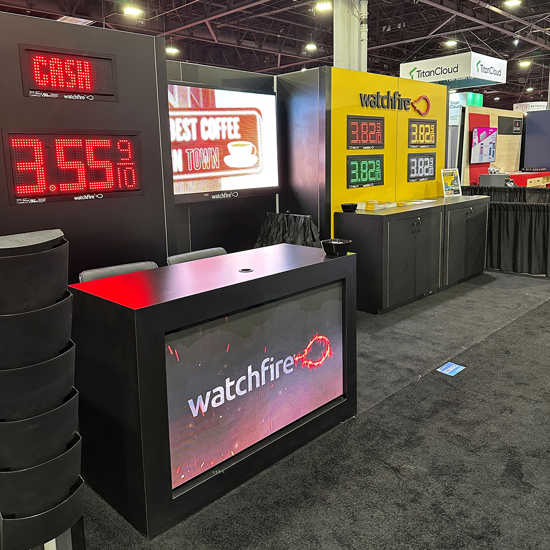 WatchfireSigns's tweet photo. Come visit us today at booth #3865 at the NACS Show in Atlanta!
Booth Location: https://t.co/Qy16REyJUJ
#nacsshow #cstores #gaspricesigns #ledsigns #videowalls #digitalistheanswer #wearewatchfire https://t.co/LDdM7SUdKq