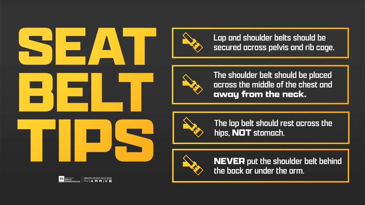 TNHSO's tweet image. Seat belts are the easiest way to prevent injury or death in the event of a crash. tntrafficsafety.org/seat-belts