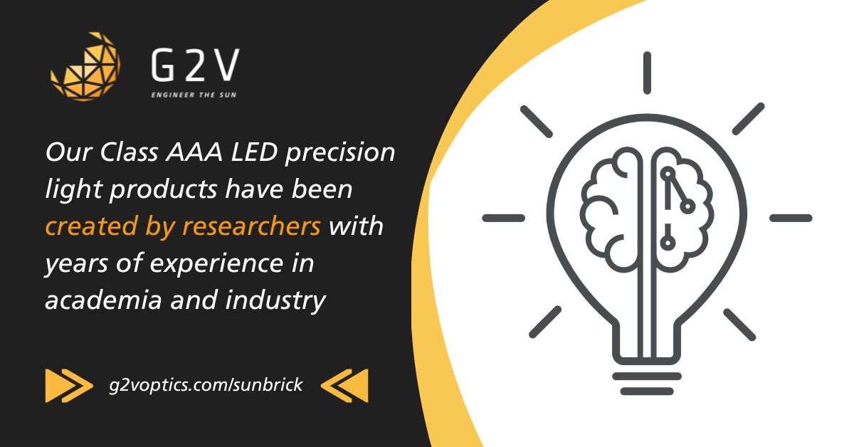 G2VOptics's tweet photo. Our products have been created by researchers with years of experience in academia and industry, to help to deal with the frustration that they experienced in those labs. #Sunbrick, #Chemistry, #Photovoltaics, #Engineering, #Innovation, #EngineeredSunlight
https://t.co/LVaXgKZInP https://t.co/ZJojiCNX8X