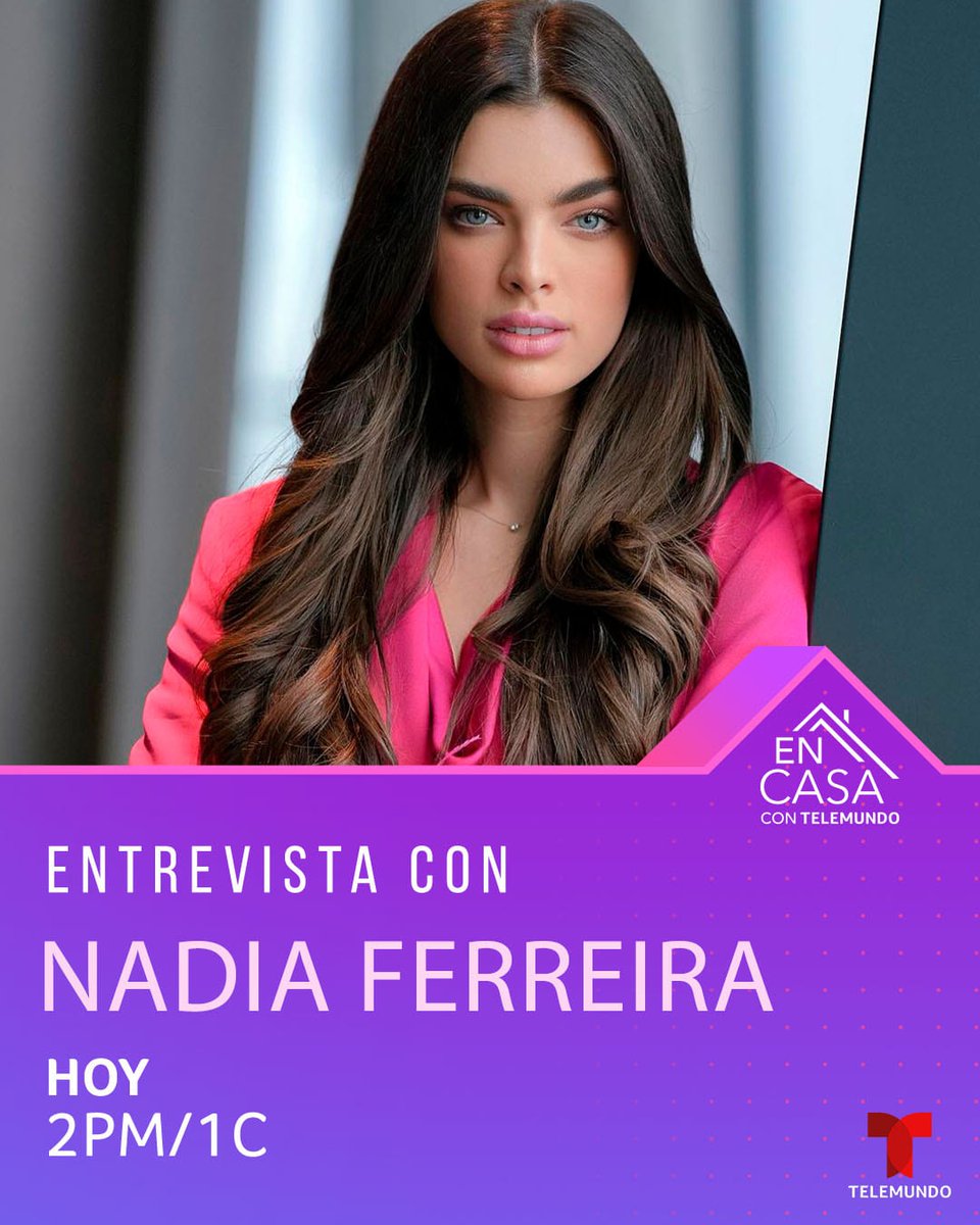 ECCTelemundo's tweet photo. Hoy en #EnCasaConTelemundo👀
En entrevista exclusiva #NadiaFerreira 🤗
La pareja del momento #MikeBahia y #Greicy nos regalan una entrevista 😍
#PaolaJara nos hará cantar y bailar 🎵
¡Los esperamos a las 2PM/1C solo por @telemundo!📺️🙌 https://t.co/GofAXjyPCY