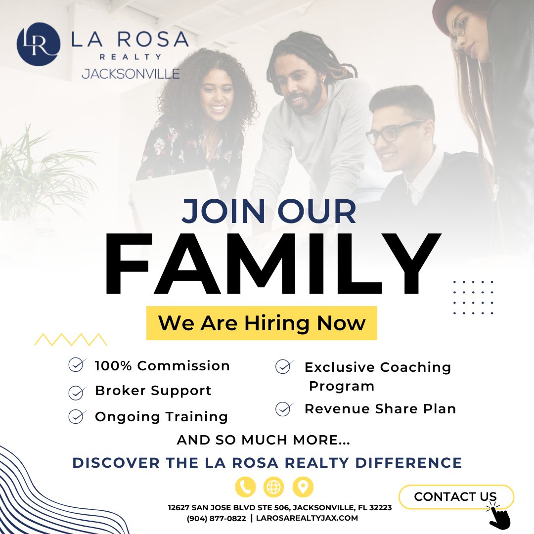 We're on the lookout for passionate and driven individuals to join our real estate family. 🤝 If you're ready to make your mark in the world of real estate, we want to hear from you! 💼🔑 #HiringNow #RealEstateJobs #LRRJAX #Jacksonville